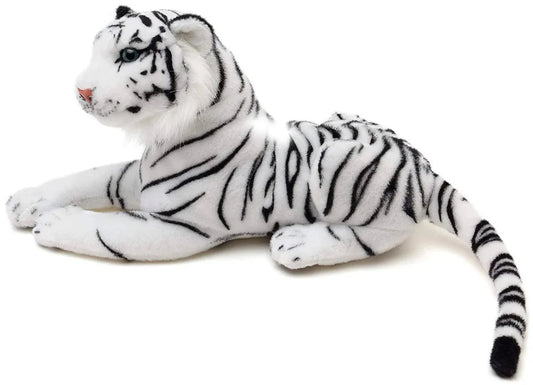 Tiger Plush Toy Black & White Soft Stuffed Animal