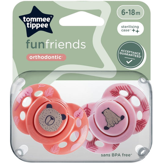 (TOMMEE TIPPEE)2 FUN STYLE SOOTHERS 6-18M