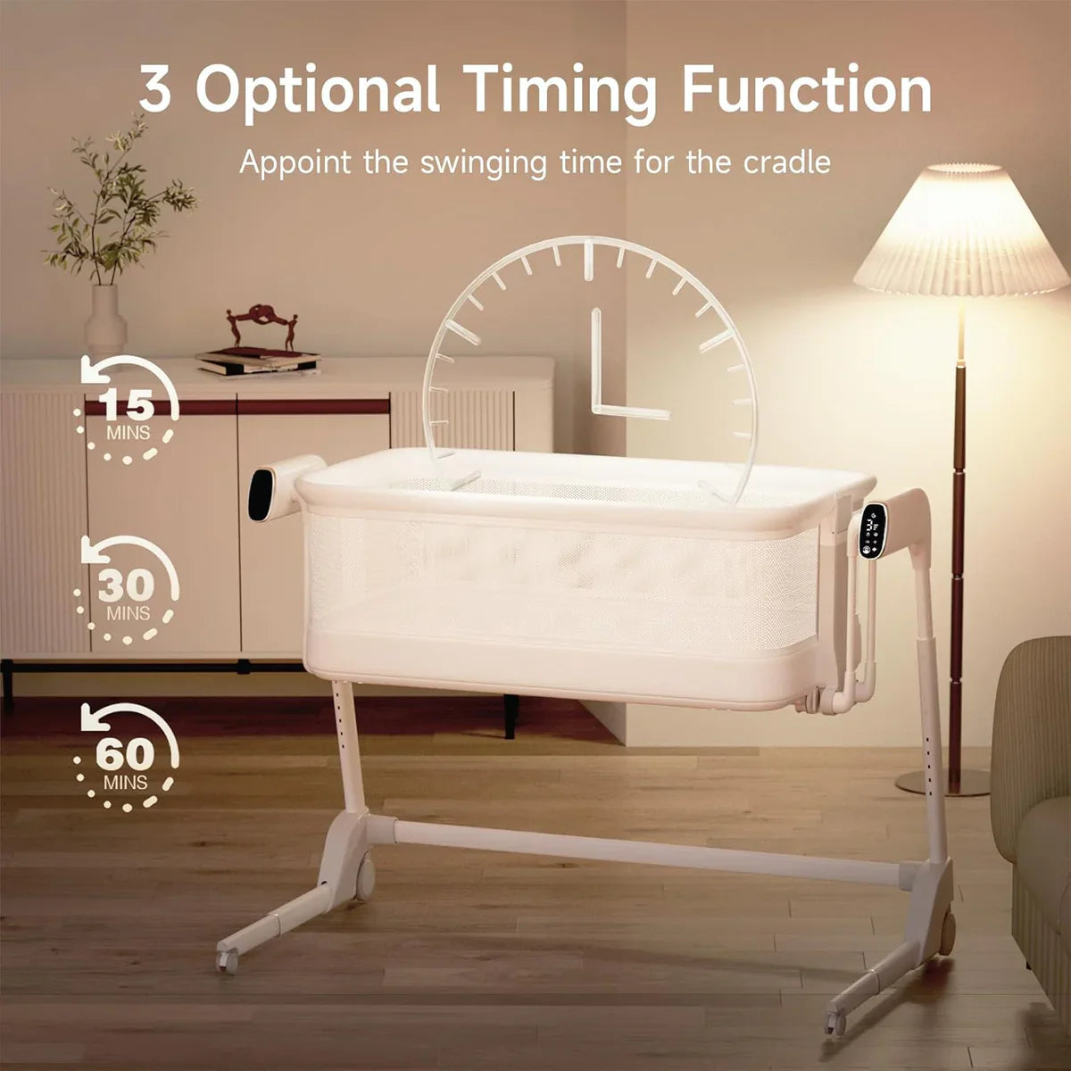 Miila Nova Smart Soothing Bassinet – 2-in-1 Baby Bassinet & Playpen