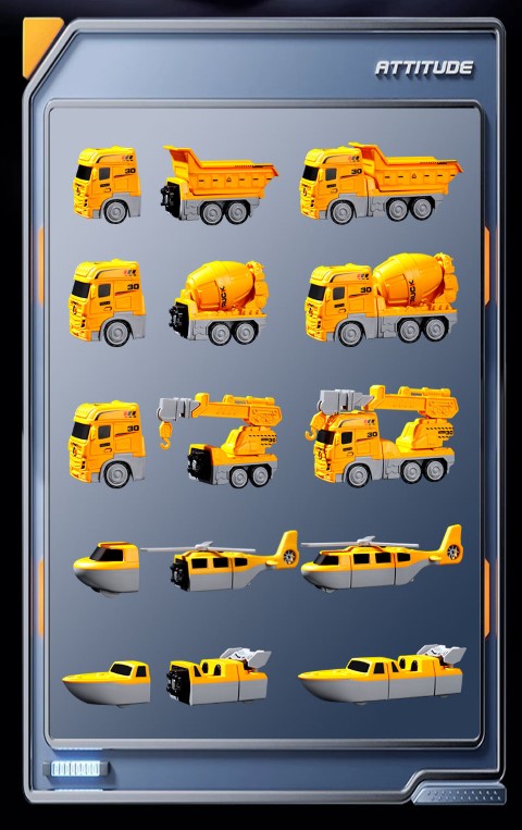 Tumama Kids - Magnetic Transform Engineering - Car Converting Robot Set