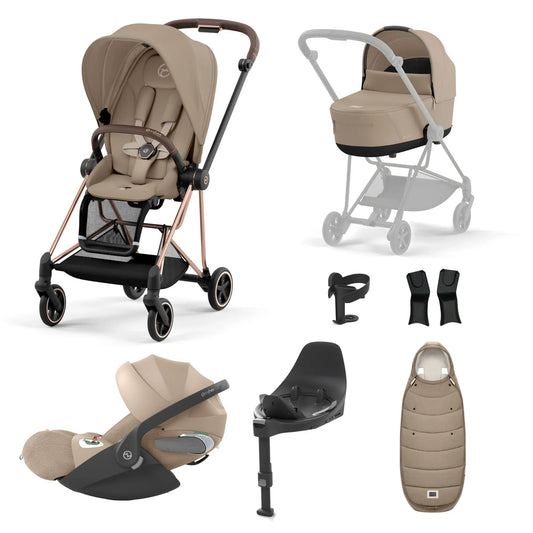 Cybex Mios Cozy Beige + Cloud-G car seat (Bassinet, Base G & Adapters are optional)