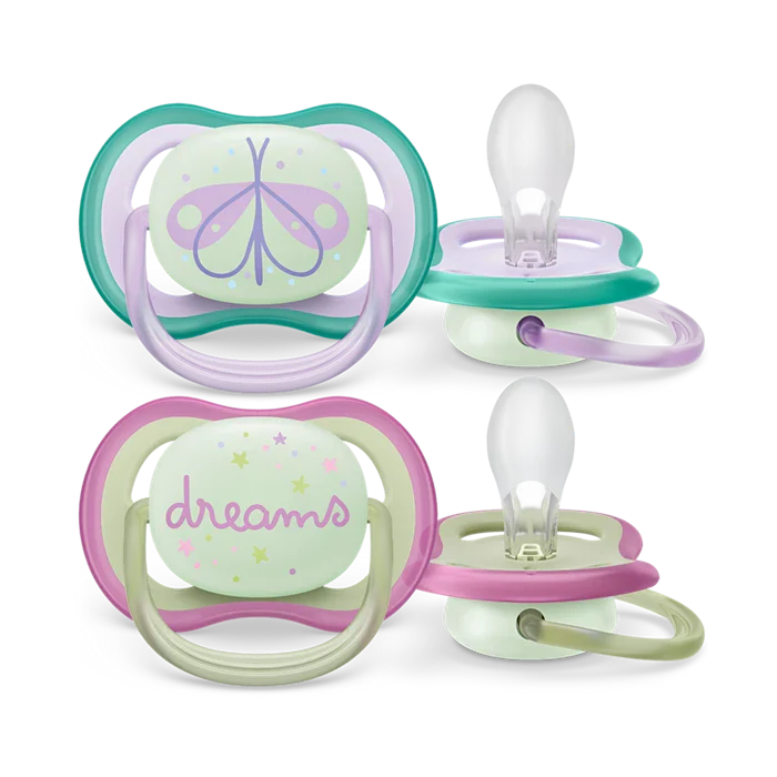 AVENT 2 ULTRA AIR NIGHT TIME SOOTHER 0-6 - GIRL
