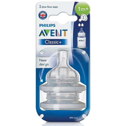AVENT 2 CLASSIC+ TEATS SLOW 2 HOLES - 1M+