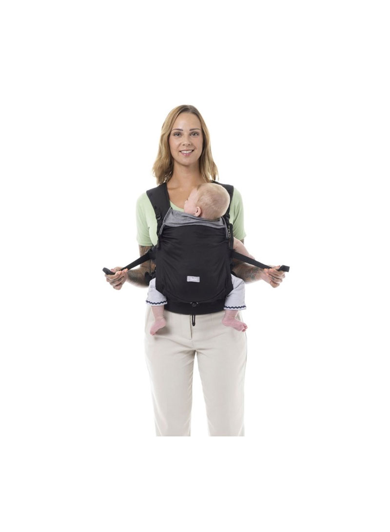 SKIN FIT CARRIER -BLACK- WITH NECK SUPPORT & PROTECTIVE HOOD