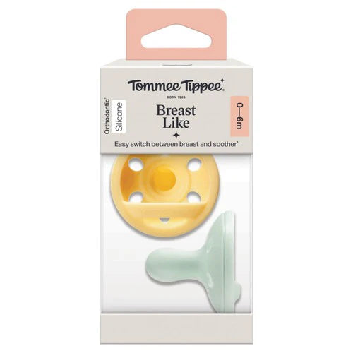 Tommee Tippee -Breast Like Soother Silicone - 0-6m - 2pcs