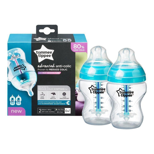 (TOMMEE TIPPEE)260ML ANTI-COLIC BOTTLES 2PCS