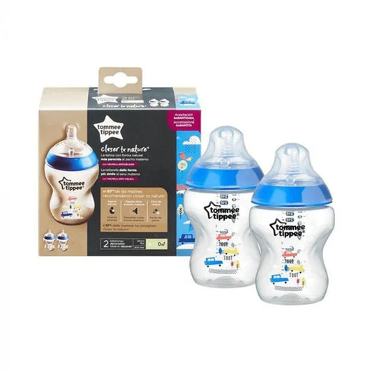 (TOMMEE TIPPEE)260ML PP BOTTLE 2PCS DECO