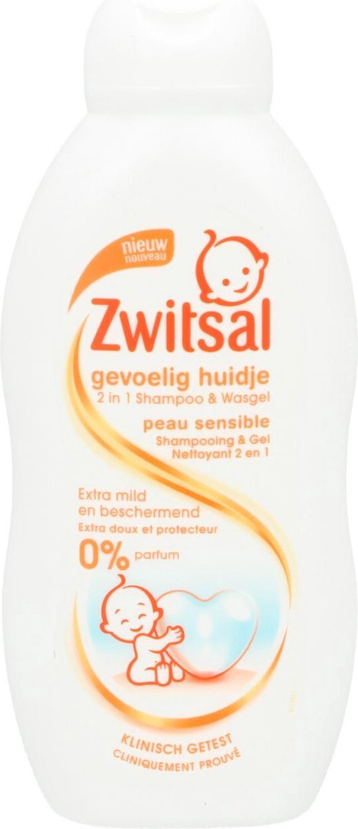 Zwitsal Shampooing & Gel nettoyant 2 en 1 - Peau Sensible 200ml