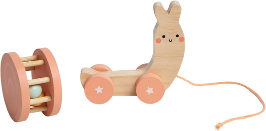 Pearhead - Snail Wooden Pull Toy