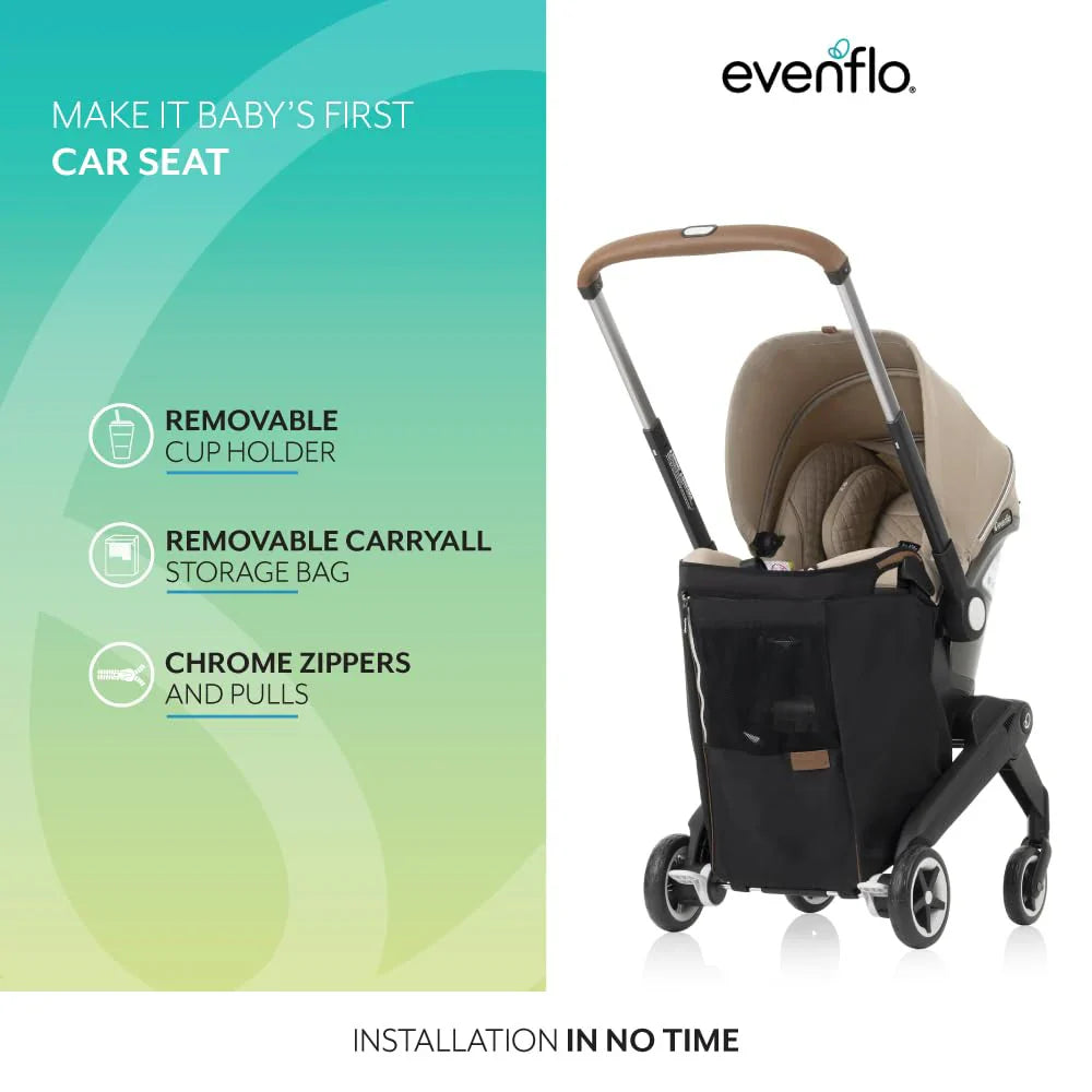 EVENFLO SHYFT DUALRIDE CARSEAT + STROLLER CHAMPAGNE