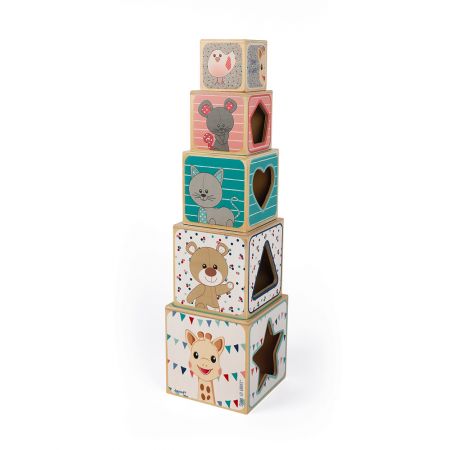 Janod Sophie the Giraffe 5 Block Wooden