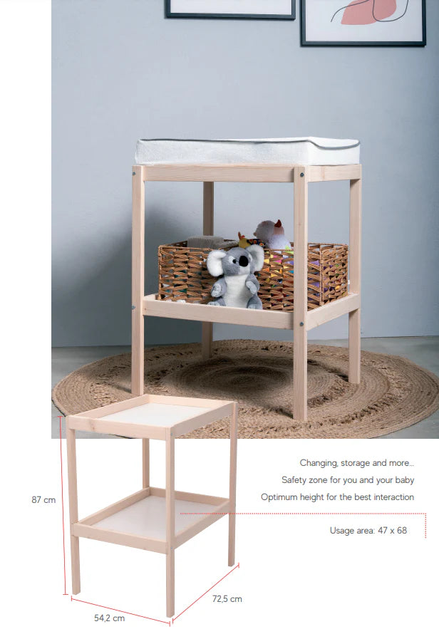 Kukka - Universal Wooden Table Versatile - Nursery Changing Mat