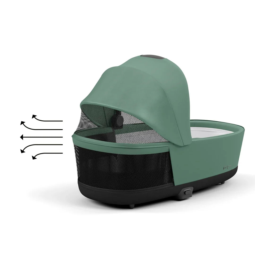 Cybex Priam Leaf Green + Cloud-T car seat (Bassinet, Base T & Adapters are optional)