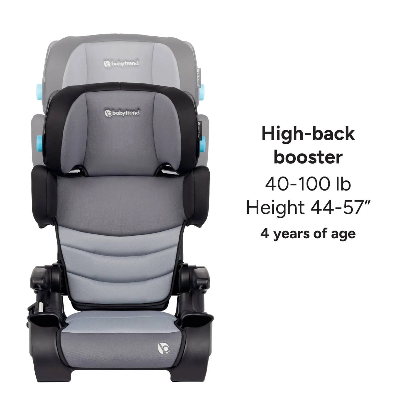 BabyTrend - Protect  Slim Plus Booster -  Cosmic Grey