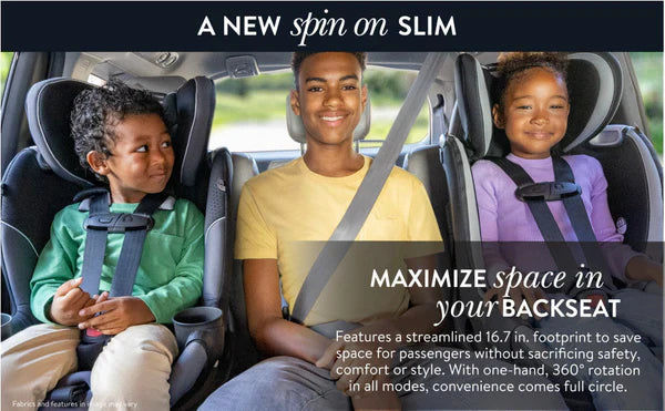 EVENFLO GOLD REVOLVE360 SLIM 2-IN-1 CARSEAT WITH SENSOR OBSIDIAN BLACK