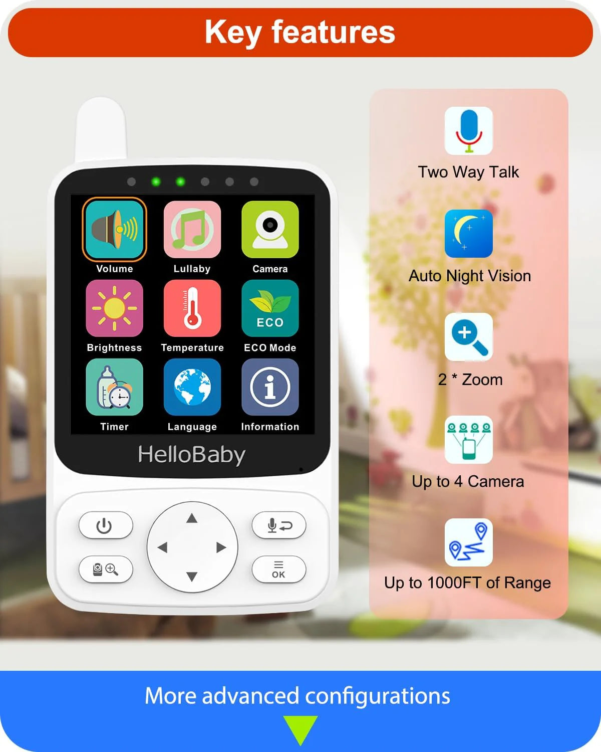 Hello Baby - 4inch Video Baby Monitor
