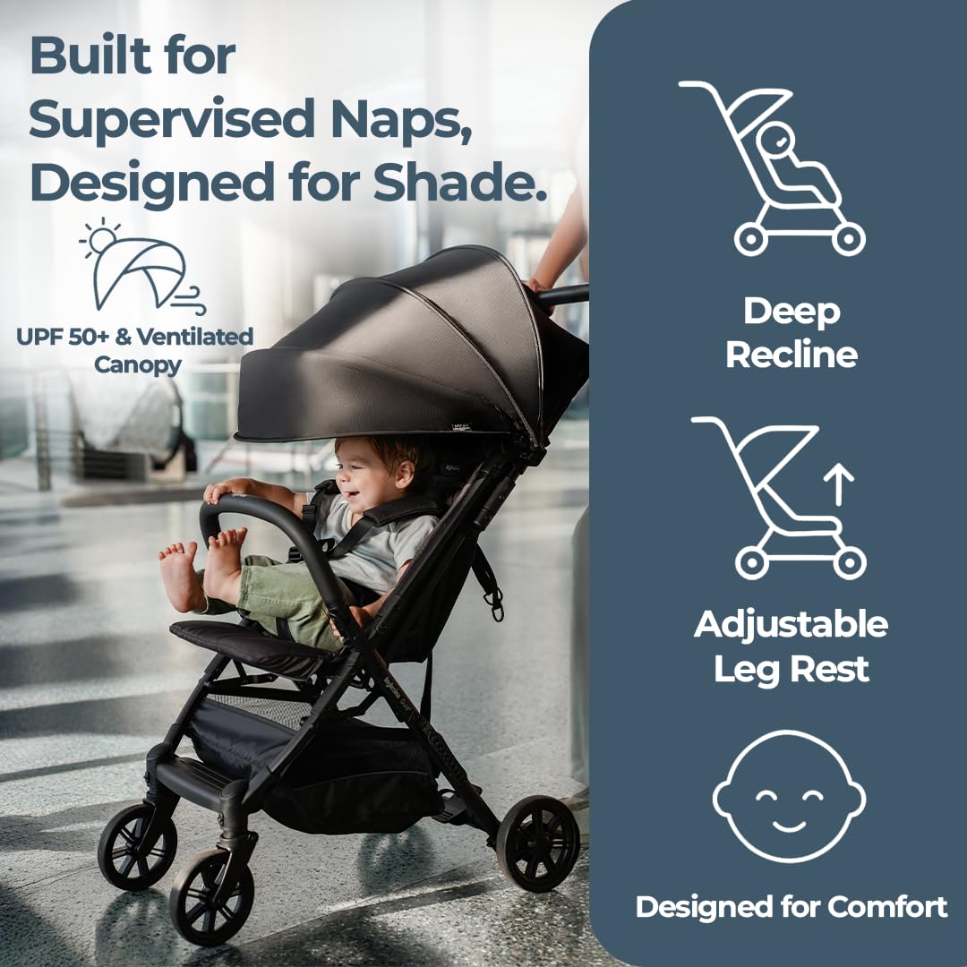 Inglesina - Quid 2 Strollers - Elephant Grey - Travel Stroller