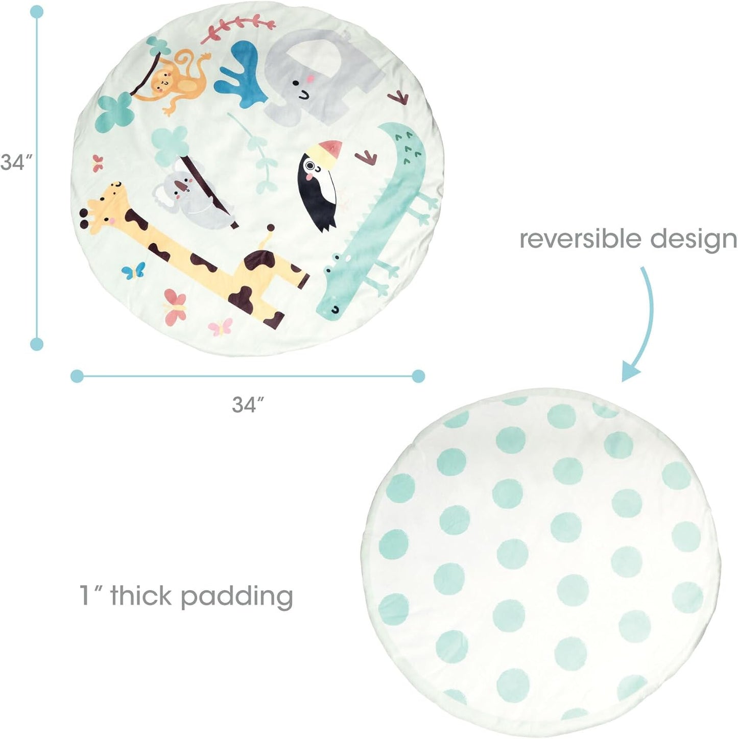 Pearhead - Plush Play Mat - Animals