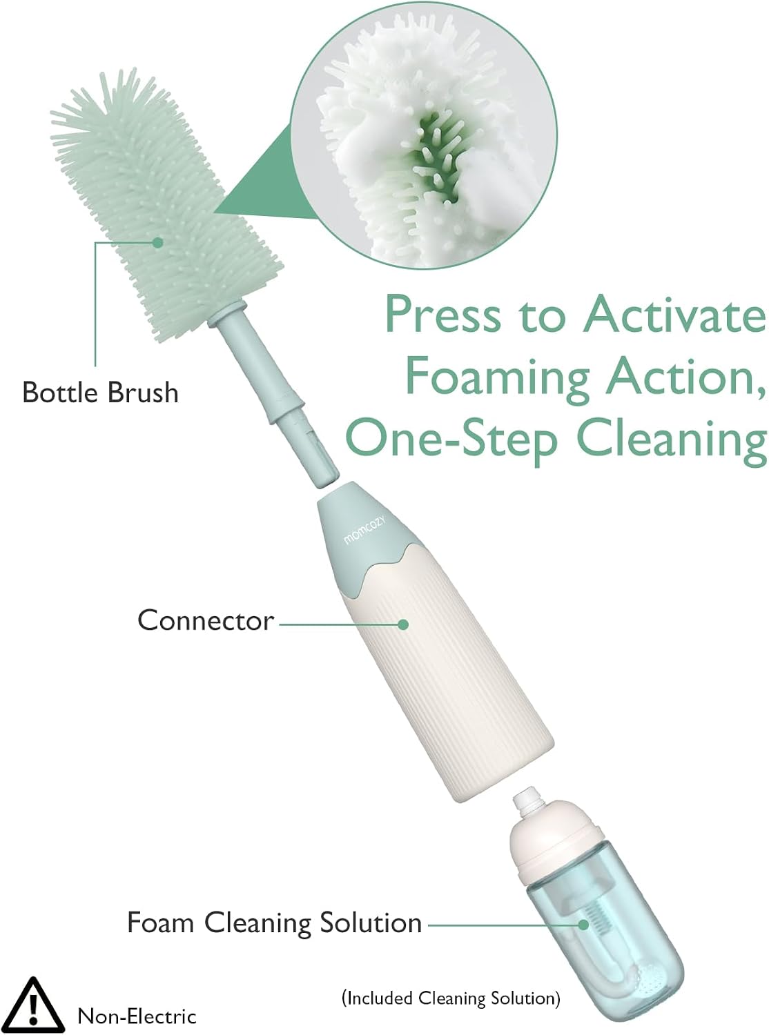 Momcozy - Push-Press Bottle Brush - Kit