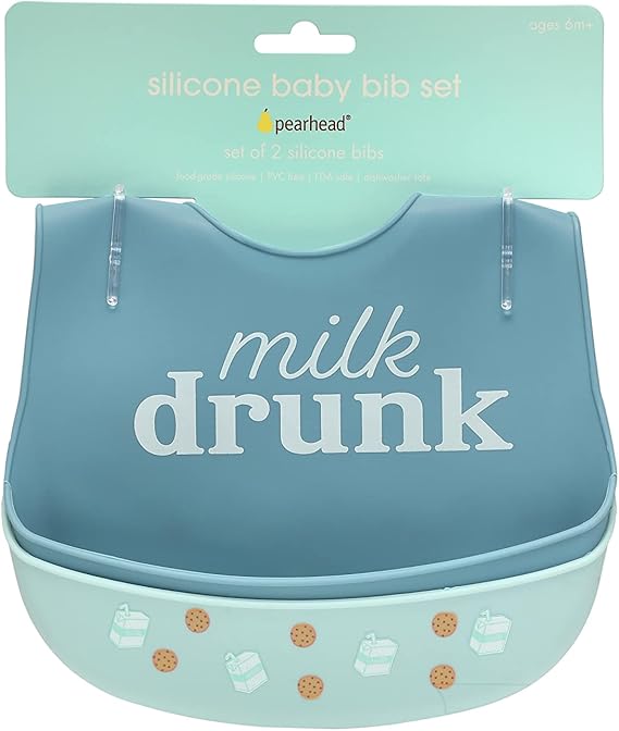 Pearhead - Silicone Bib Set Of 2 - You're A Peach