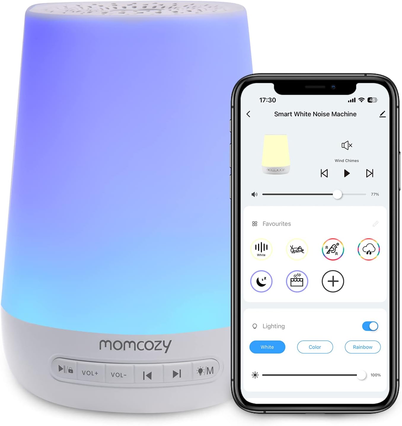 Momcozy - Smart Baby Sound Machine - White