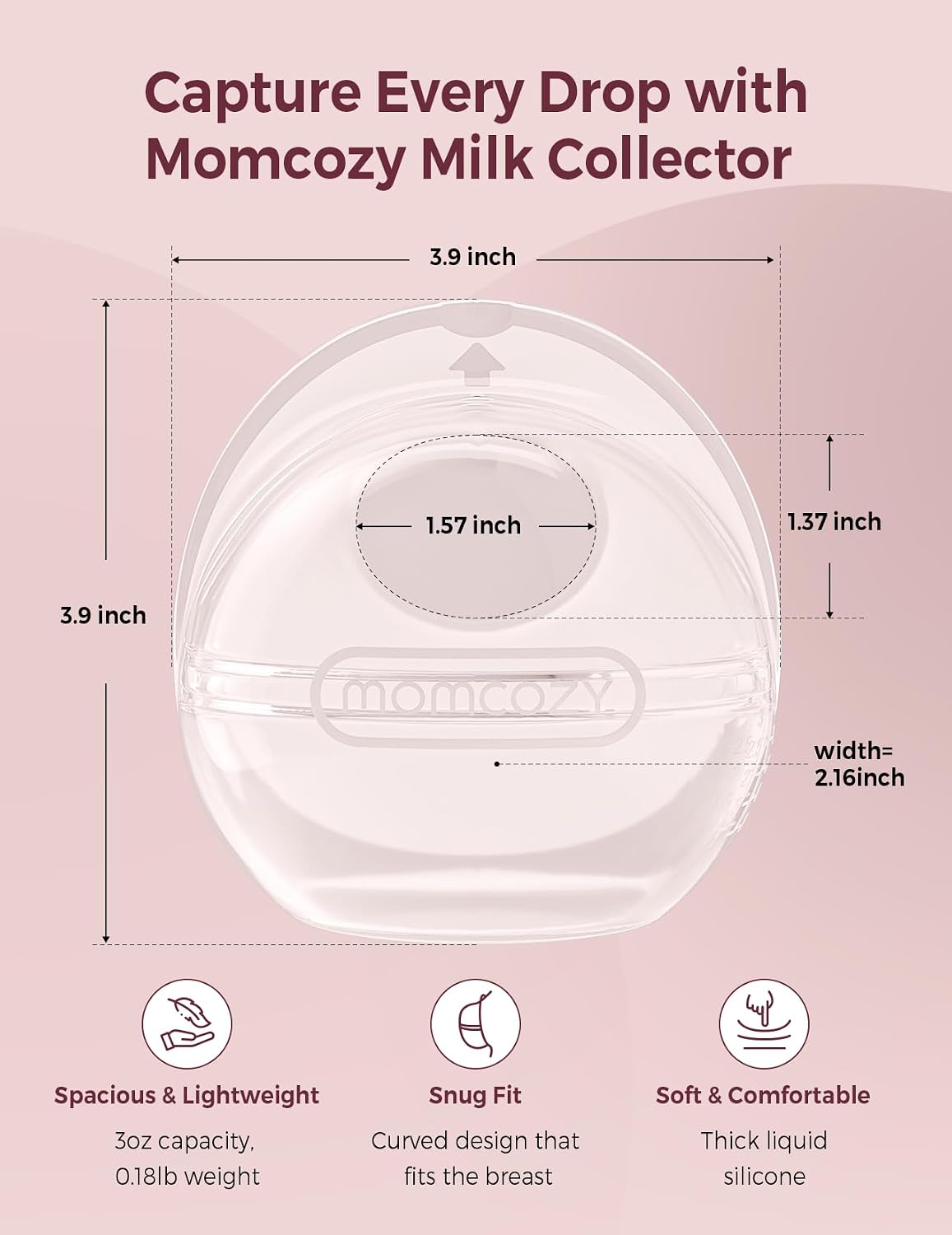 Momcozy - Reusable Milk Collector For Breast Milk - Double