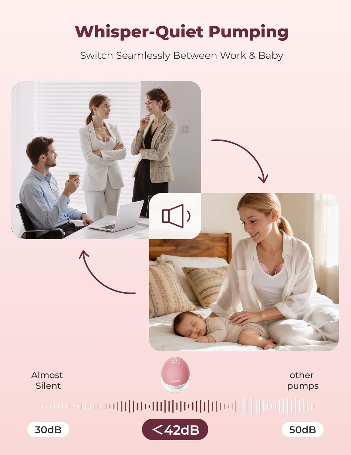 Momcozy - M9-Red Single Mobile Flow - Breast Pump