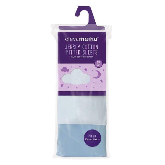 Clevamama - Fitted Sheets 2 pcs 70*140cm - Blue
