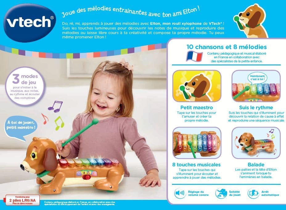 Vtech - Elton Mon Rouli Xylophone - French