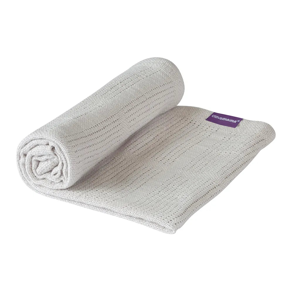 Clevamama - Cellular Baby Blanket - Grey 80*100cm