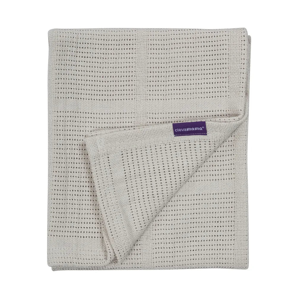 Clevamama - Cellular Baby Blanket - Grey 80*100cm