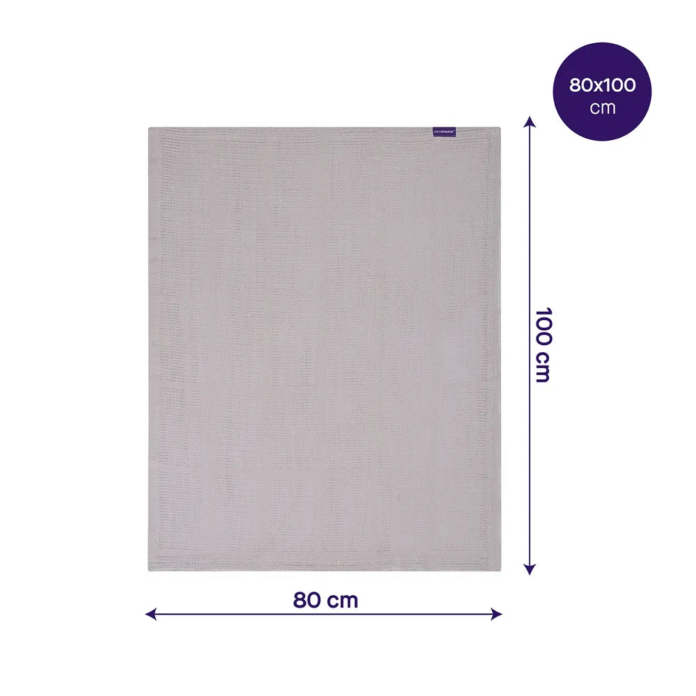 Clevamama - Cellular Baby Blanket - Grey 80*100cm