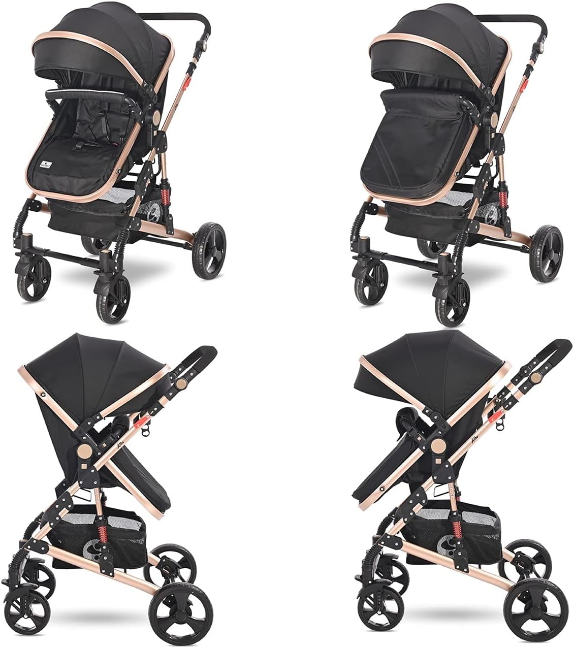 Lorelli - Baby Stroller - Alba Premium Set 3in1 - (NEW) - Black - Travel System