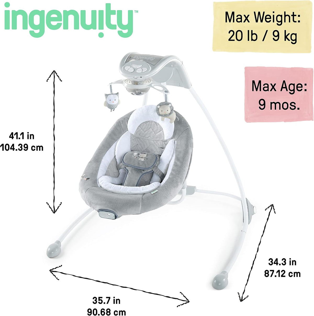 Kids2 - Dream Comfort Swing - Grey