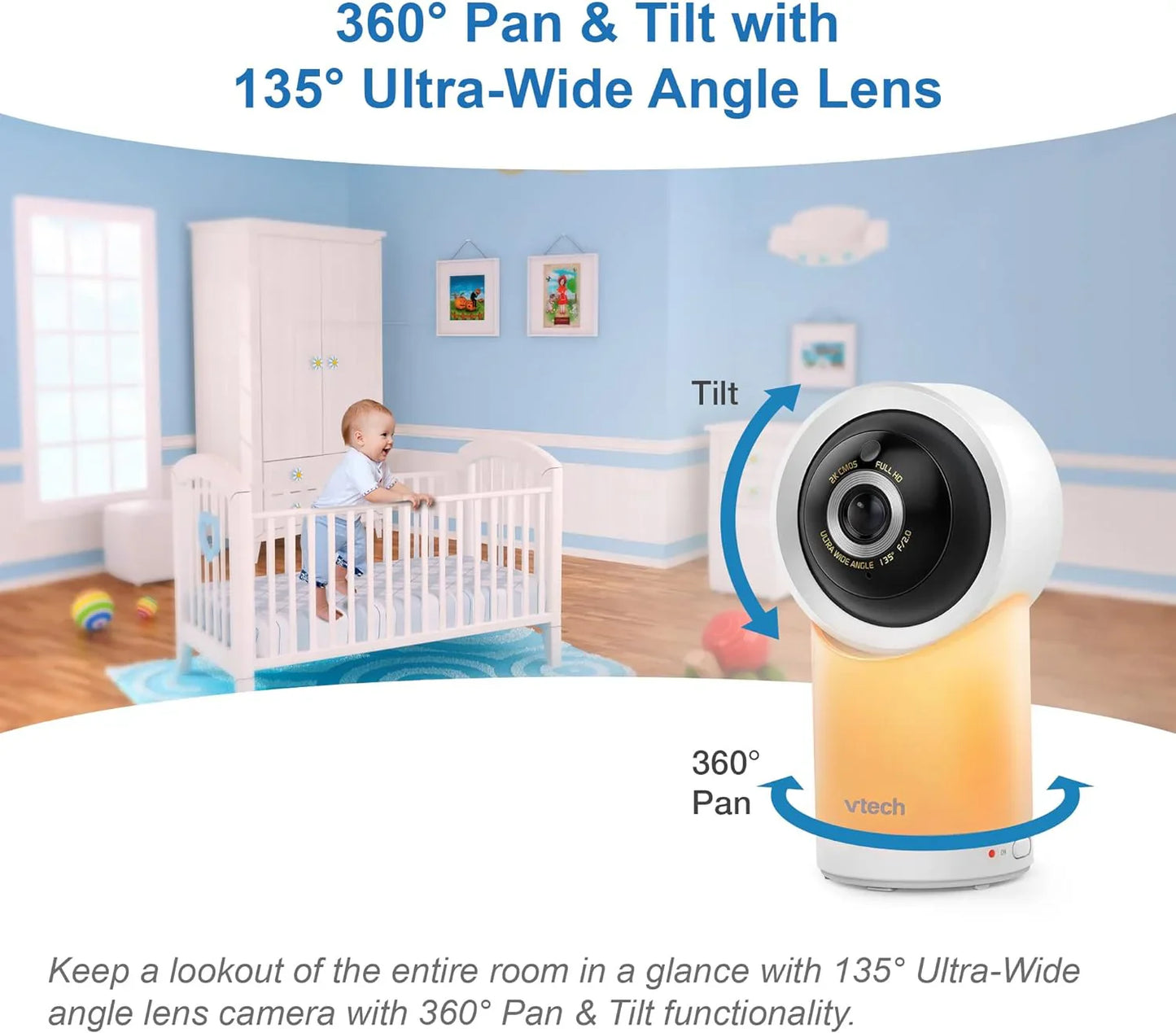Vtech RM5766HD 1080p Smart Wi-Fi Remote Access 360 Degree Pan & TiltBaby