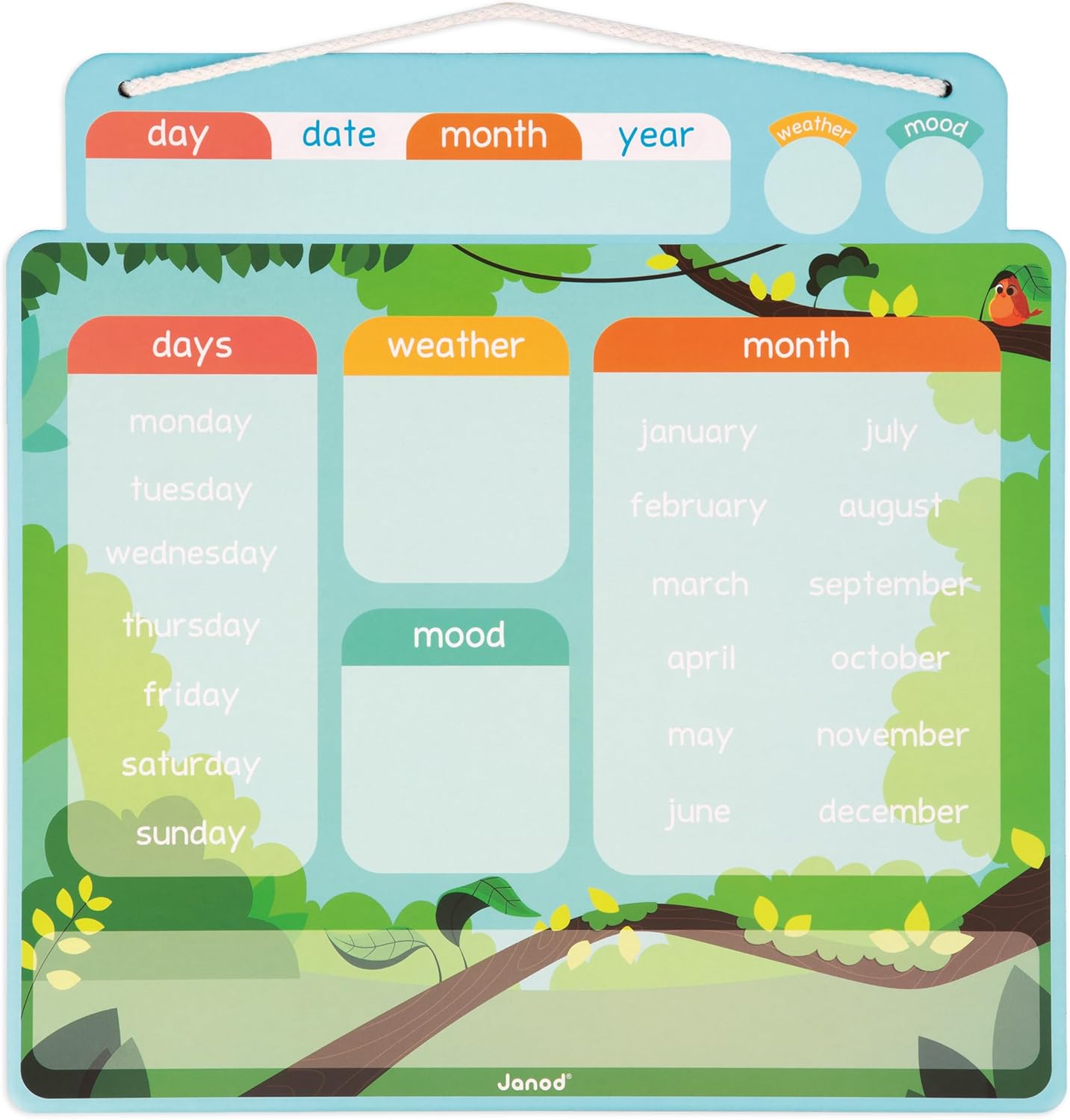 Janod - Magnetic Calendar - English
