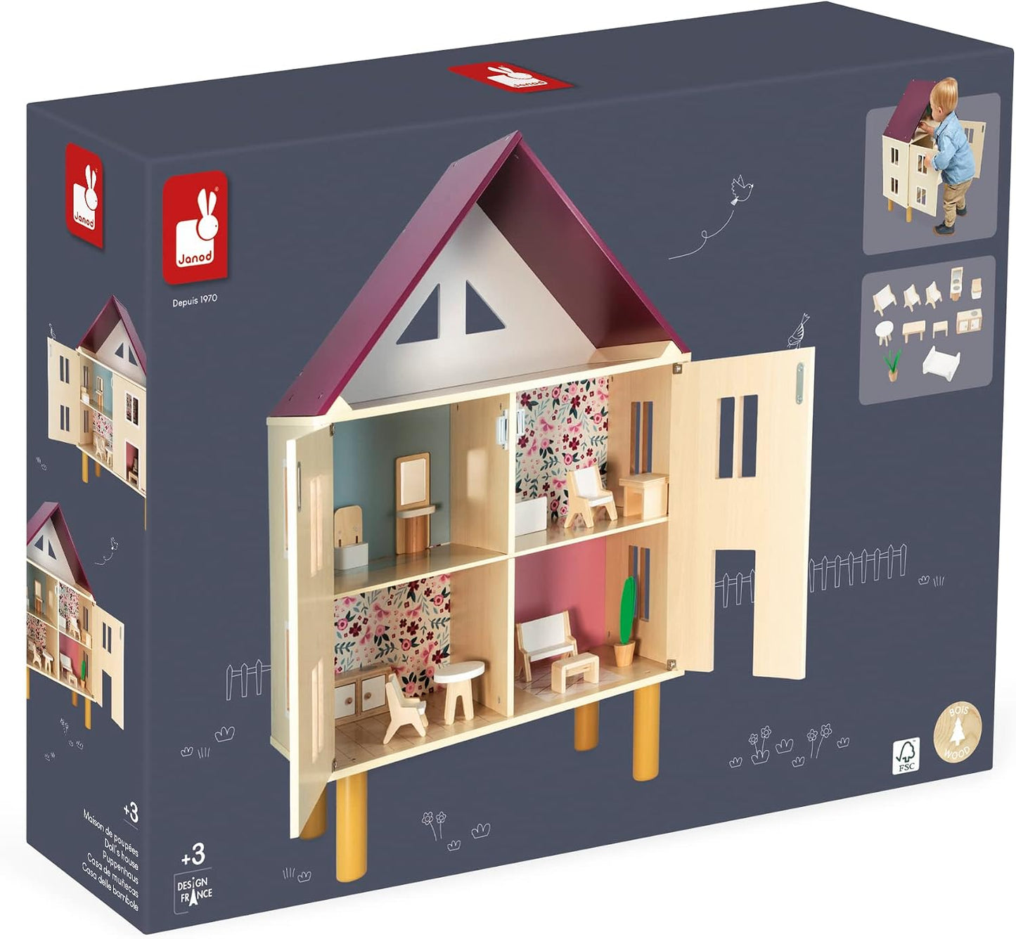 Janod - Twist Doll's House - Wooden