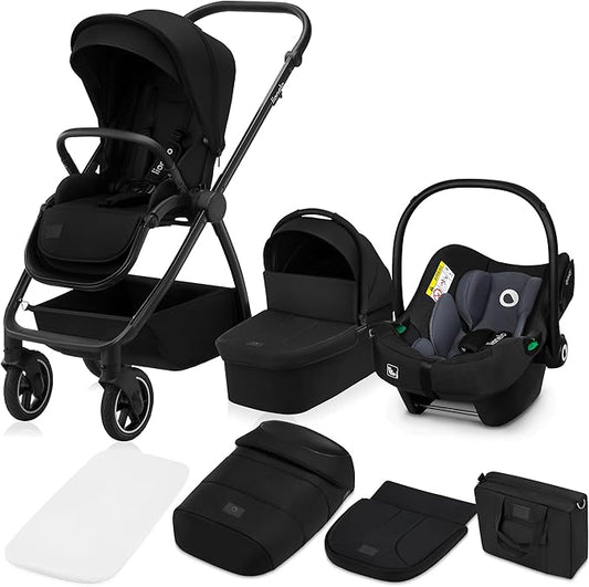 Lionelo - Meril - Baby Stroller 3in1 - Black Onyx - Travel System