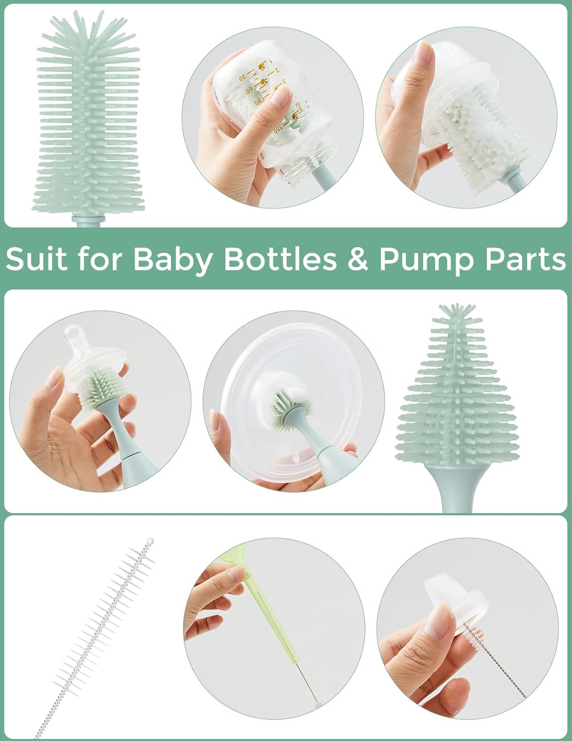 Momcozy - Push-Press Bottle Brush - Kit