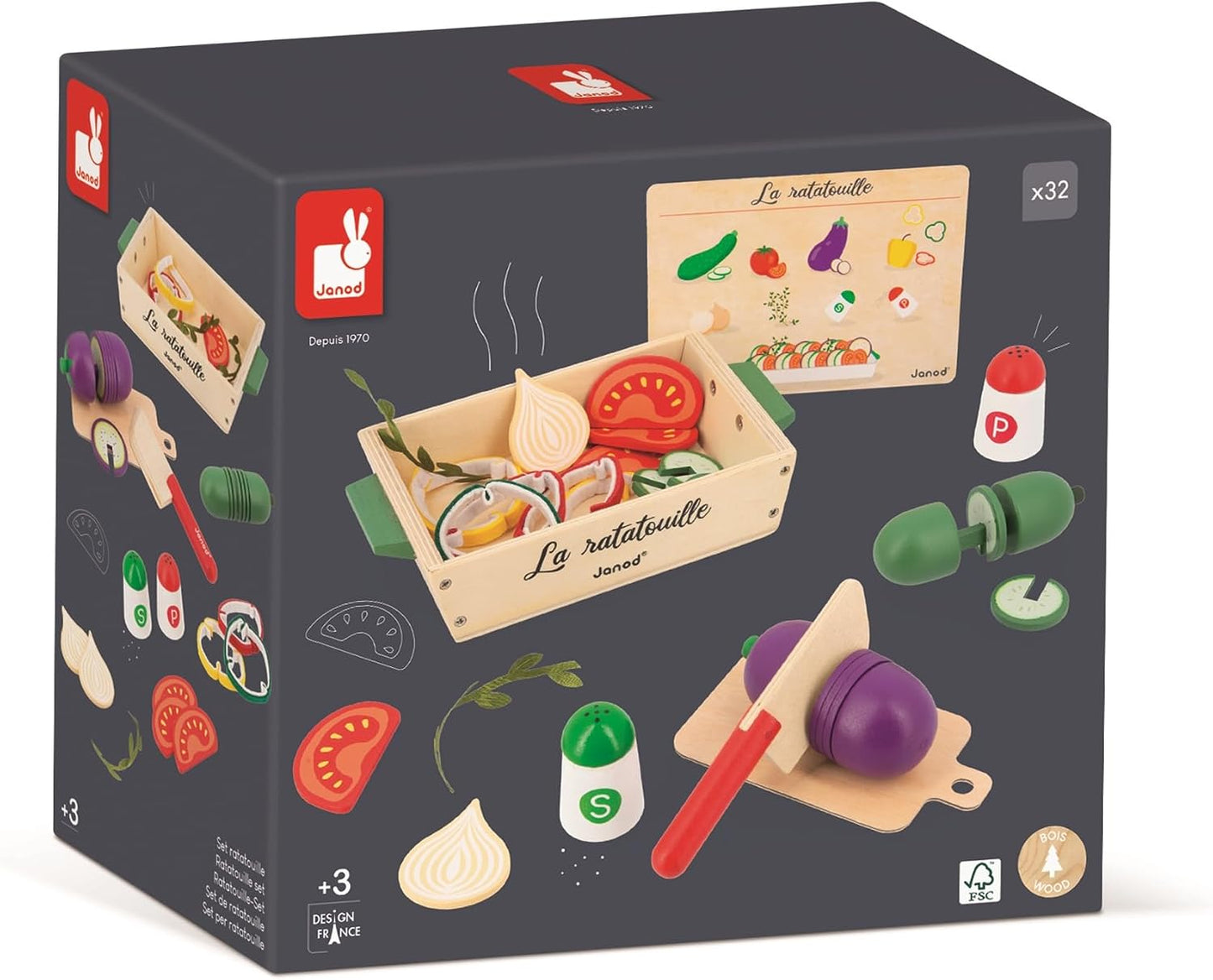 Janod - Ratatouille Set - Vegetables