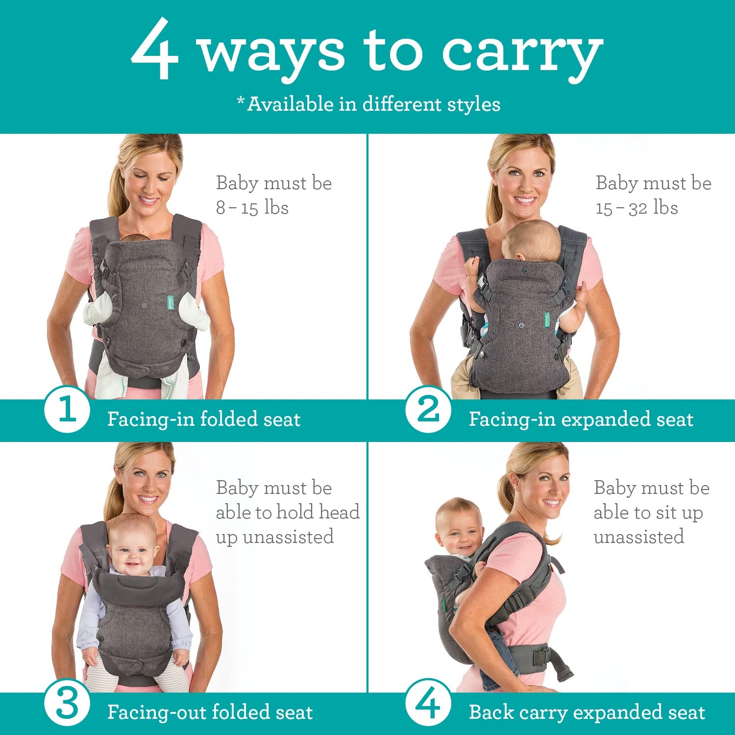Infantino - Flip Advanced 4in1 Convertible Carrier