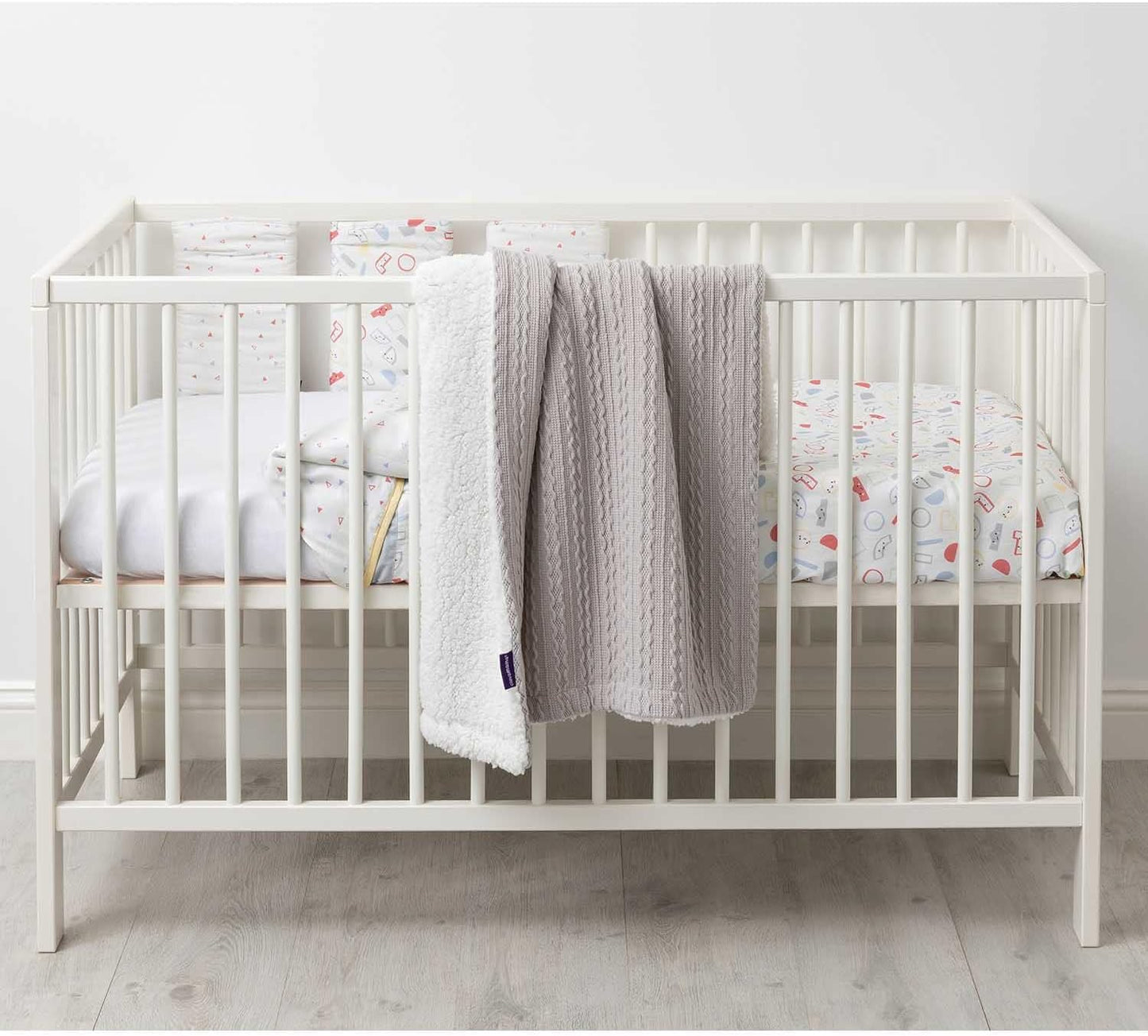 Clevamama - Luxe Sherpa Baby Blanket - 75*100cm Grey