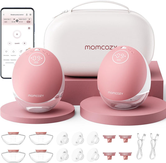 Momcozy - M9-Double-Red - Mobile Flow - Breast Pump