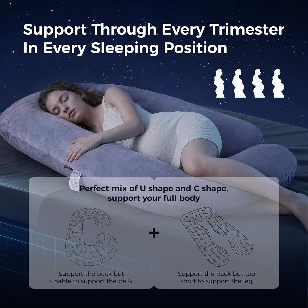 Momcozy - U Shaped Pregnancy Pillow -