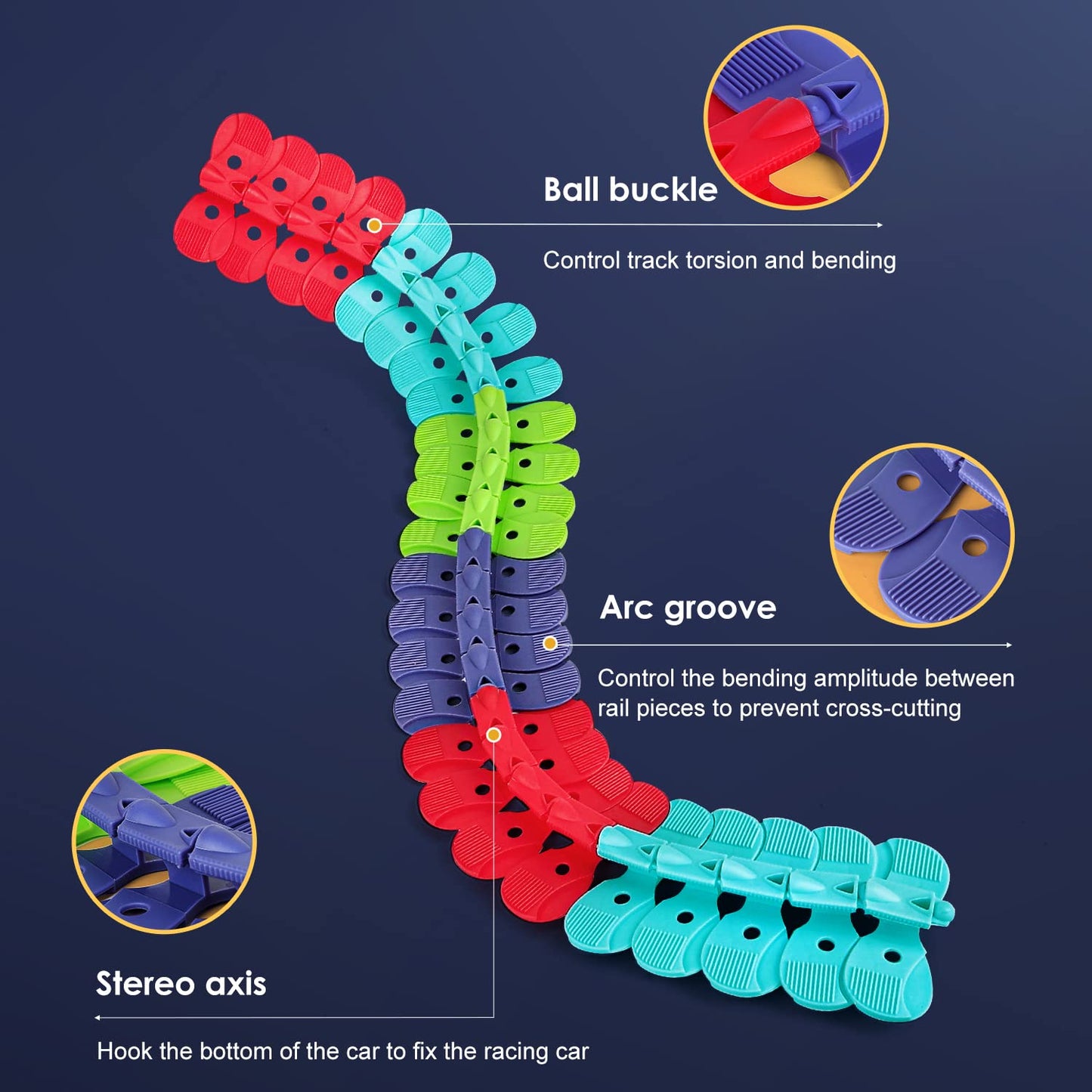 Tumama Kids - Changeable Track Race - 92pcs