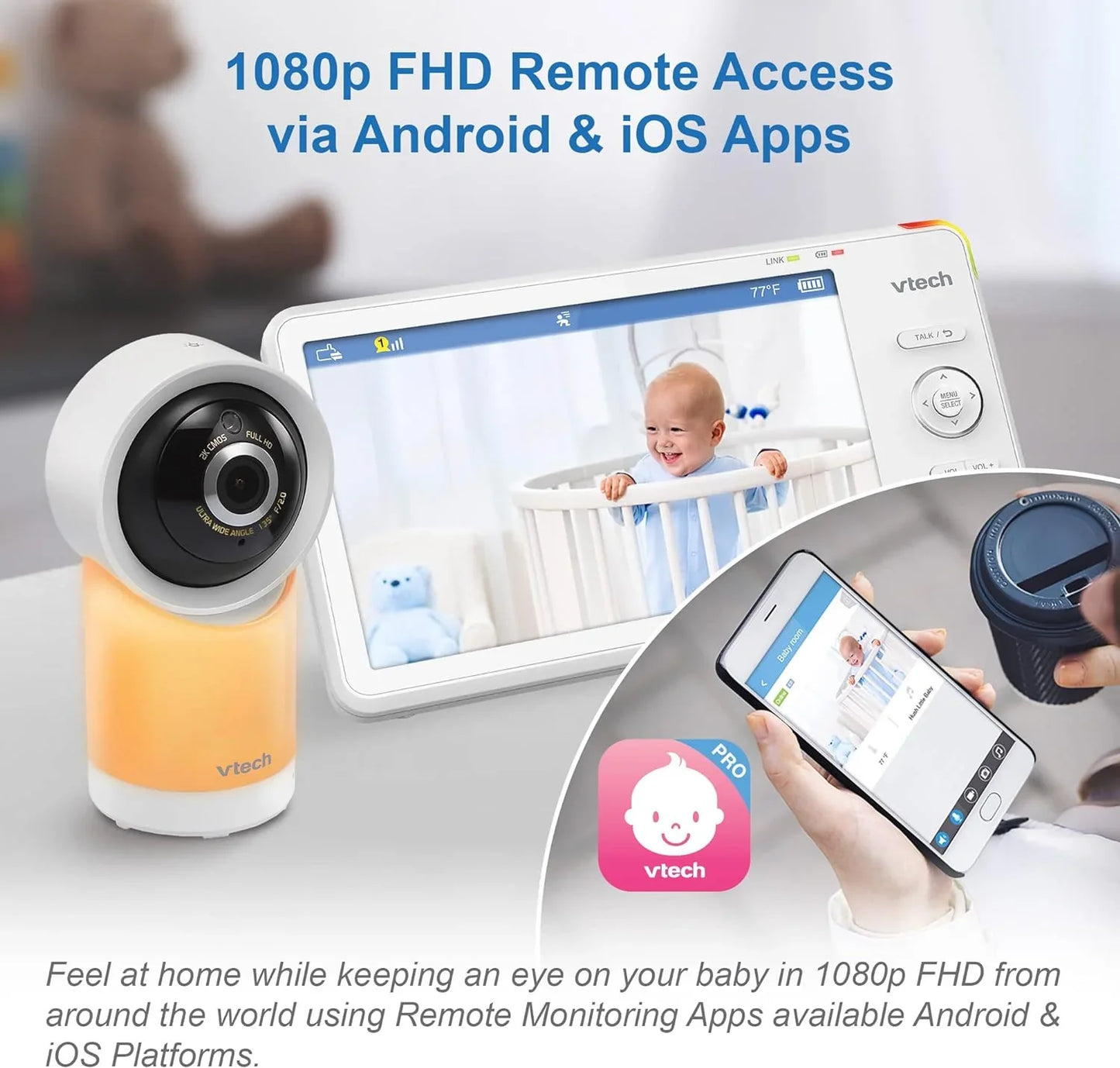 Vtech RM5766HD 1080p Smart Wi-Fi Remote Access 360 Degree Pan & TiltBaby
