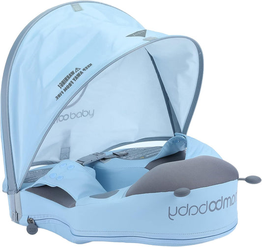 Mambobaby - Waist Baby Float With Canopy - Blue