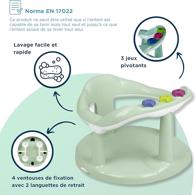 Thermobaby - Aquababy Bath Ring - Celadon Green - Bath Time