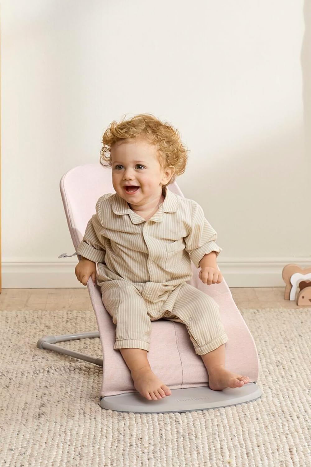 Babybjorn - Bouncer Bliss Woven - Light Pink Melange