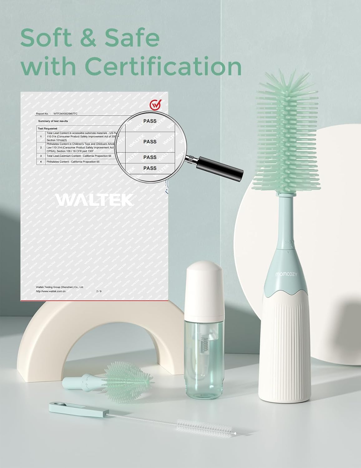 Momcozy - Push-Press Bottle Brush - Kit